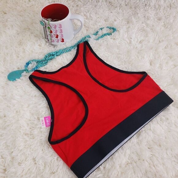 Victoria's Secret Reverse Racerback Top Bralette Bra S (AA-C) Red - Picture 5 of 6